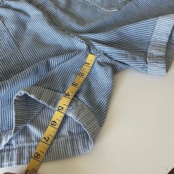 There Abouts Shorts Youth 18.5 P Plus Light Blue Pull On Shorts Striped Pockets - Picture 8 of 13